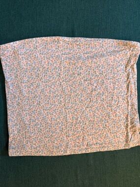 American Eagle Outfitters Pastel Pink and Blue Floral Tube Top